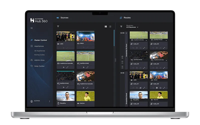 Haivision hub 360 - cloud-based master control solution