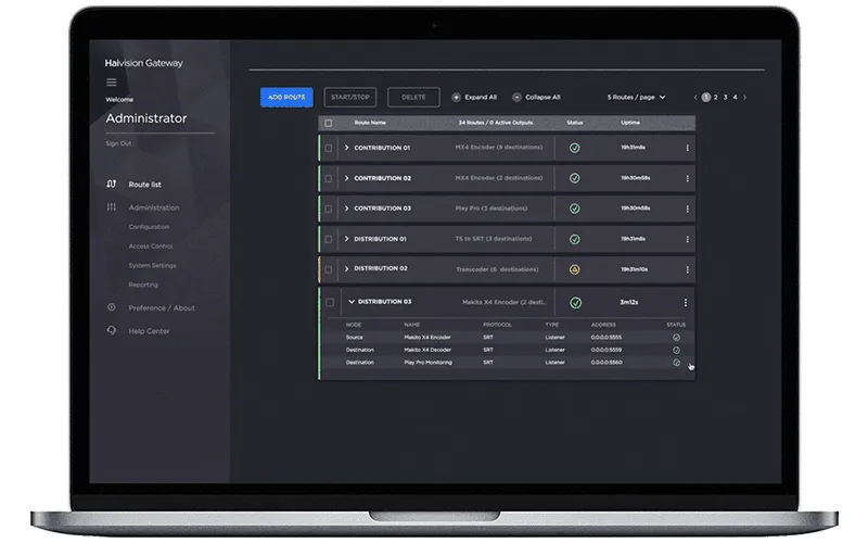Haivision product - SRT Gateway