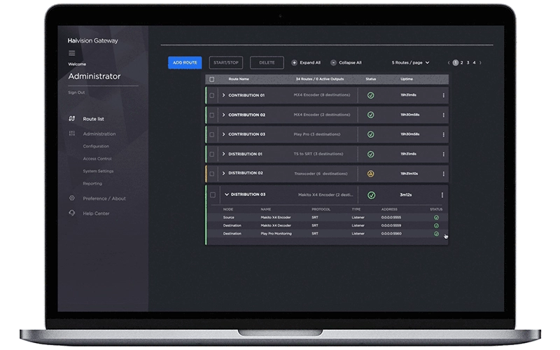 Haivision product - SRT Gateway