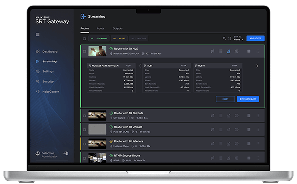 SRT Gateway UI