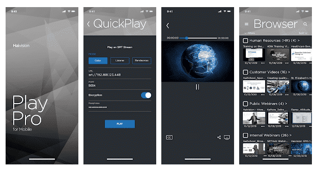 Haivision Play Pro Android Screenshots