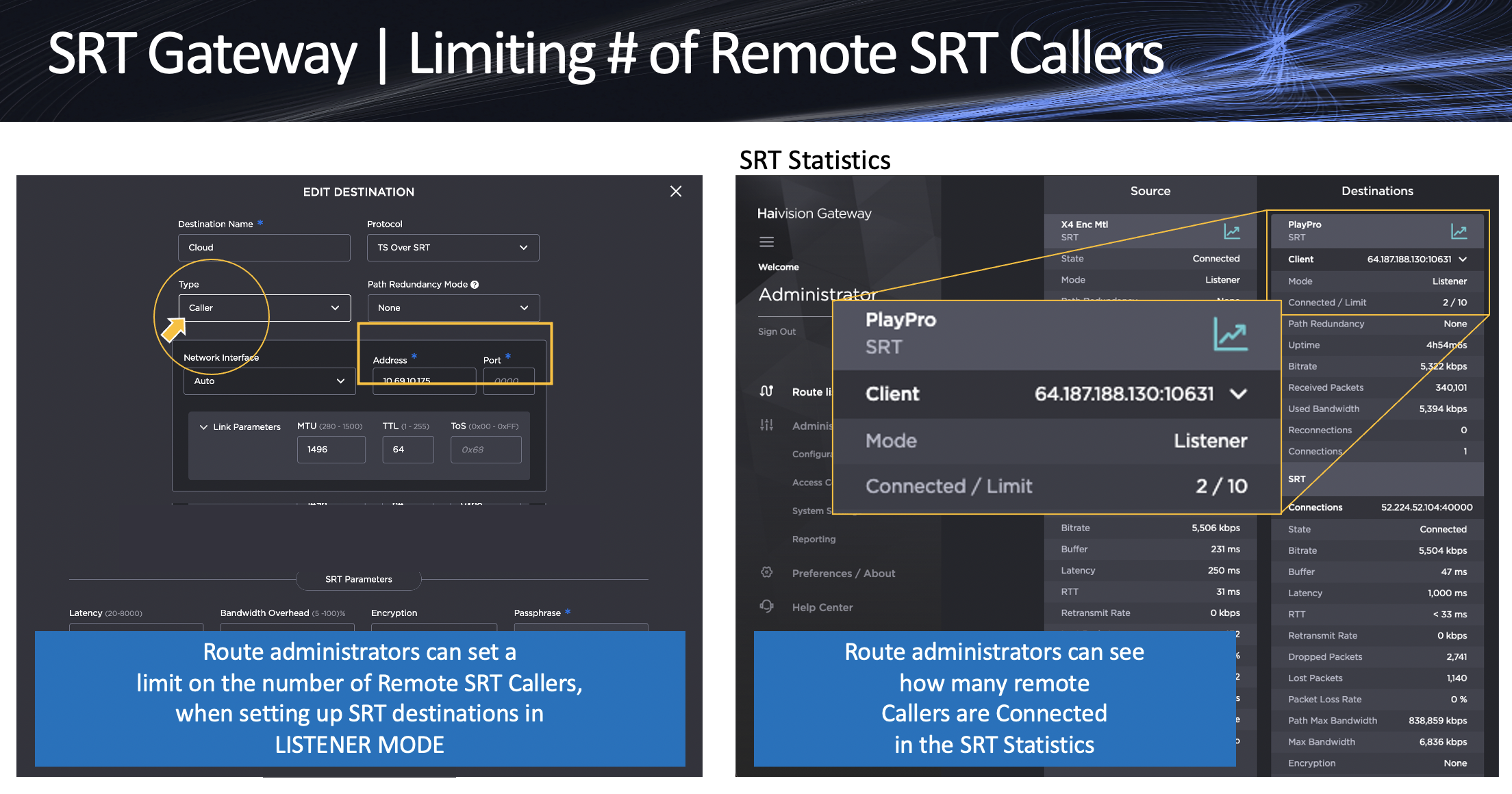 New Capabilities for Haivision SRT Gateway