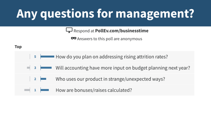 All hands management questions