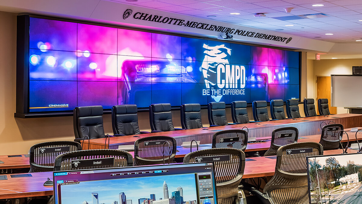 Charlotte-Mecklenburg Police Department Command Center Video Wall