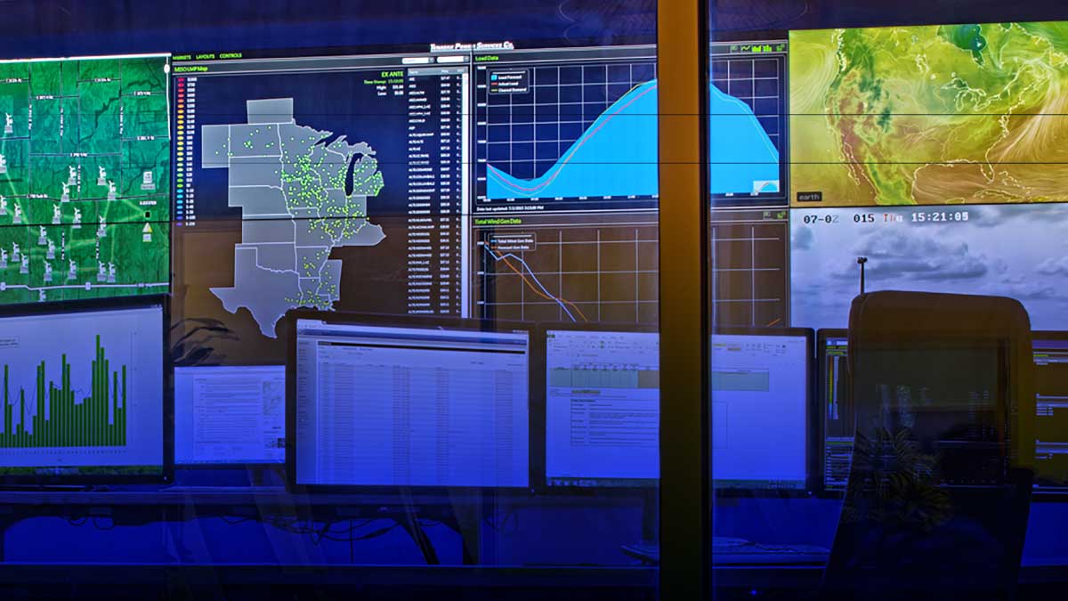 Utilitiy Control Center Video Wall