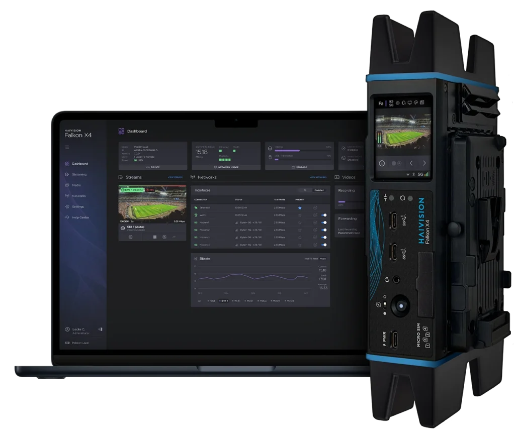 Haivision Falkon X4 mobile transmitter