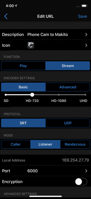 Low Latency SRT Streaming from Haivision Play Mobile
