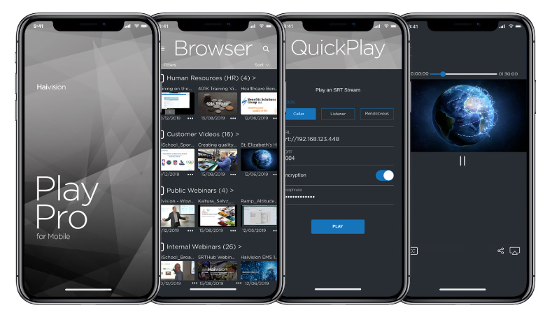 Haivision Play Pro Screens