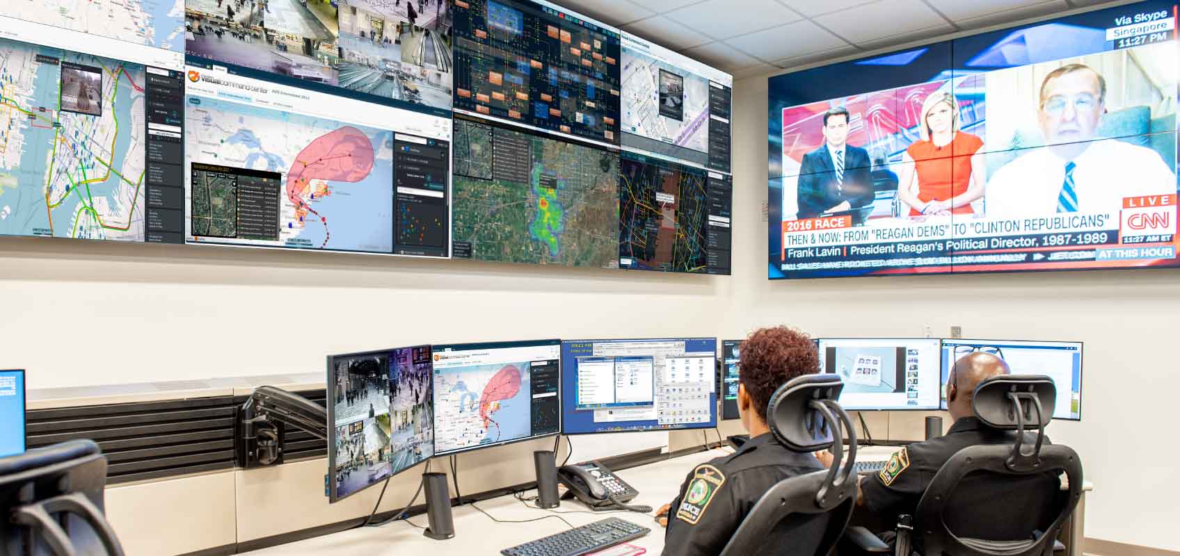 Real Time Crime Center Video Wall